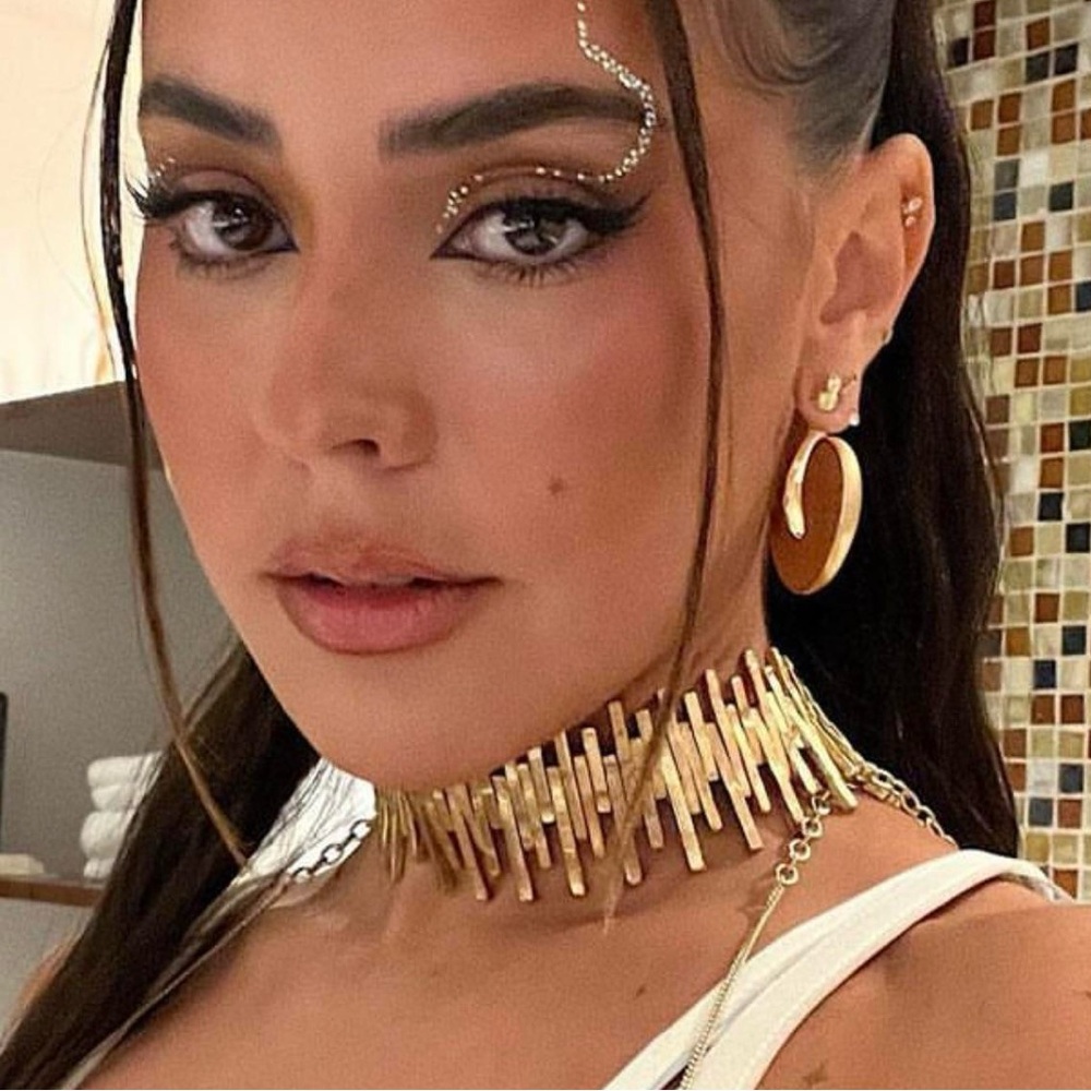 🌺🎉HP🎉🌺 NWT Cult Gaia Vita Choker Gold 🌟 RARE 🌟 - Picture 12 of 16